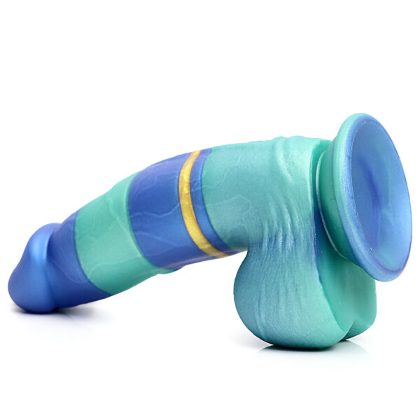 Rainbow Dildo Silicone Dildo with Strong Suction Base, 20 cm Total Length, 13 cm Insertable, 5 cm Diameter, Rainbow Gradient — KR-A016 - Image 5