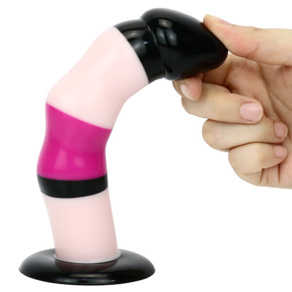 Rainbow Dildo Silicone Dildo with Strong Suction Base, 19 cm Total Length, 18 cm Insertable, 4 cm Diameter, Rainbow Gradient — KR-A018 - Image 2