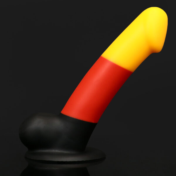 Rainbow Dildo Silicone Dildo with Strong Suction Base, 17 cm Total Length, 12 cm Insertable, 3.4 cm Diameter, Rainbow Gradient — KR-A020 - Image 5