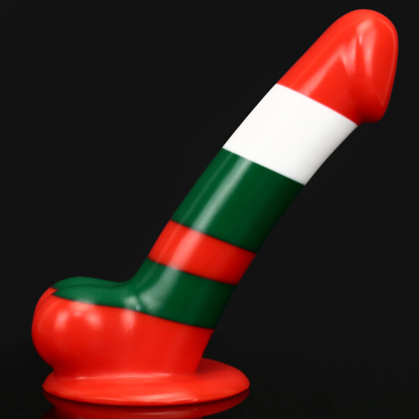 Rainbow Dildo Silicone Dildo with Strong Suction Base, 17 cm Total Length, 12 cm Insertable, 3.4 cm Diameter, Rainbow Gradient — KR-A020 - Image 8