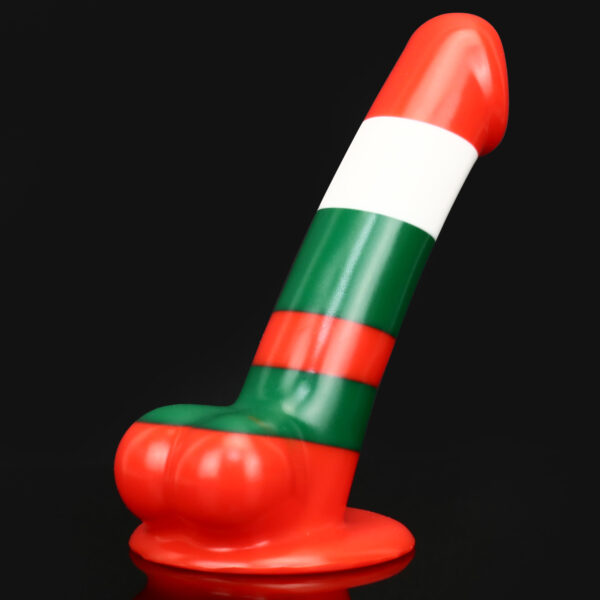 Rainbow Dildo Silicone Dildo with Strong Suction Base, 17 cm Total Length, 12 cm Insertable, 3.4 cm Diameter, Rainbow Gradient — KR-A020 - Image 9
