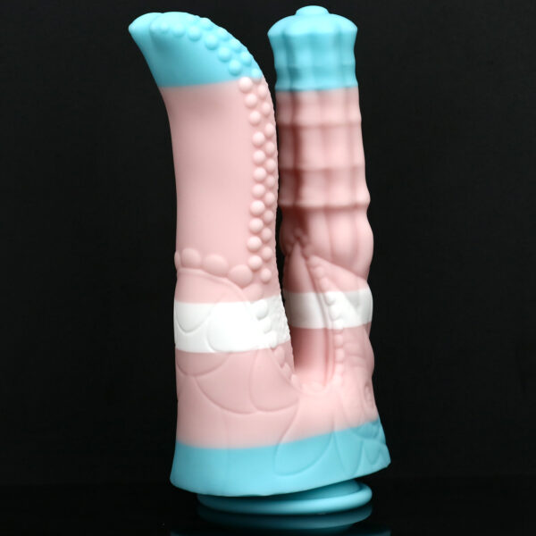 Rainbow Dildo Silicone Dildo with Strong Suction Base, 25 cm Total Length, 18.5 cm Insertable, 6 cm Max Diameter, Tapered to 4.5 cm, Rainbow Gradient — KR-B001 - Image 3