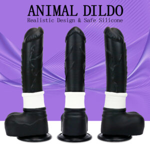 Rainbow Dildo Silicone Dildo with Strong Suction Base, 25 cm Total Length, 19 cm Insertable, 4.7 cm Diameter, Rainbow Gradient — KR-B005