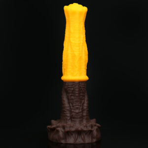 Rainbow Dildo Silicone Dildo with Strong Suction Base, 24.5 cm Total Length, 21.5 cm Insertable, 5 cm Diameter, Rainbow Gradient — KR-B006