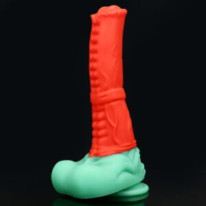 Rainbow Dildo Silicone Dildo with Strong Suction Base, 24.5 cm Total Length, 20 cm Insertable, 4.5 cm Diameter, Rainbow Gradient — KR-B007