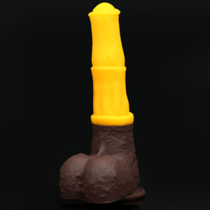 Rainbow Dildo Silicone Dildo with Strong Suction Base, 25.5 cm Total Length, 19.5 cm Insertable, 5.5 cm Diameter, Rainbow Gradient — KR-B008