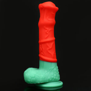 Rainbow Dildo Silicone Dildo with Strong Suction Base, 23.5 cm Total Length, 18.5 cm Insertable, 5.5 cm Diameter, Rainbow Gradient — KR-B009