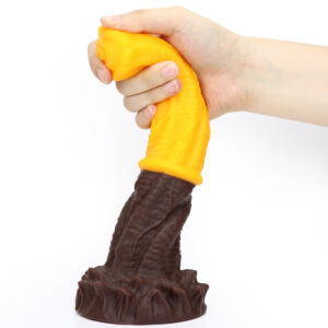 Rainbow Dildo Silicone Dildo with Suction Base, 24.5 cm Total Length, 21.5 cm Insertable, 5.0 cm Diameter, Rainbow Gradient — KR-B015