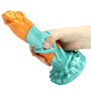 Rainbow Dildo Silicone Dildo with Suction Base, 22.3 cm Total Length, 20 cm Insertable, 5.8 cm Diameter, Rainbow Gradient — KR-B016