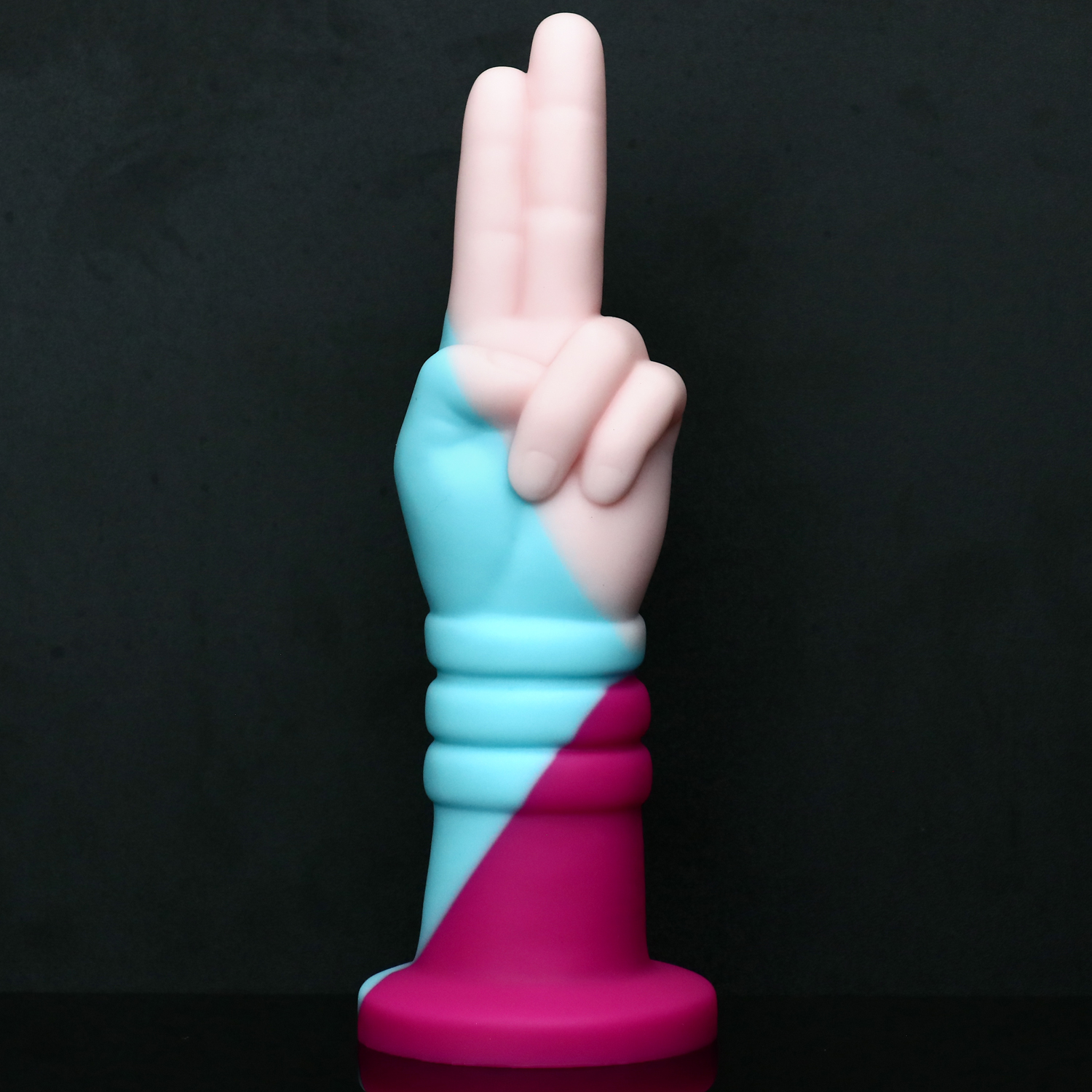 Rainbow Dildo Silicone Dildo with Suction Base, 19 cm Total Length, 17.5 cm Insertable, 5 cm Diameter — KR-B022 - Image 2