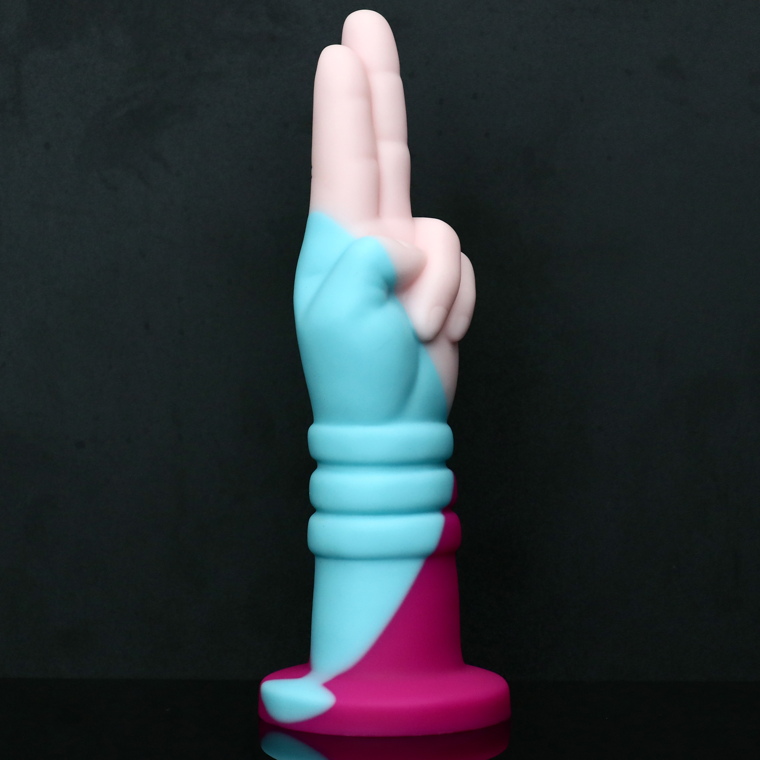 Rainbow Dildo Silicone Dildo with Suction Base, 19 cm Total Length, 17.5 cm Insertable, 5 cm Diameter — KR-B022 - Image 3