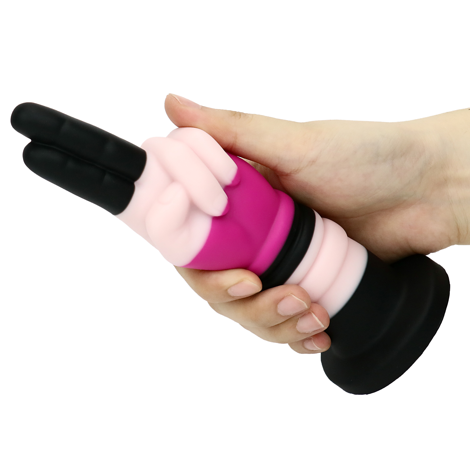 Rainbow Dildo Silicone Dildo with Suction Base, 19 cm Total Length, 17.5 cm Insertable, 5 cm Diameter — KR-B022 - Image 5