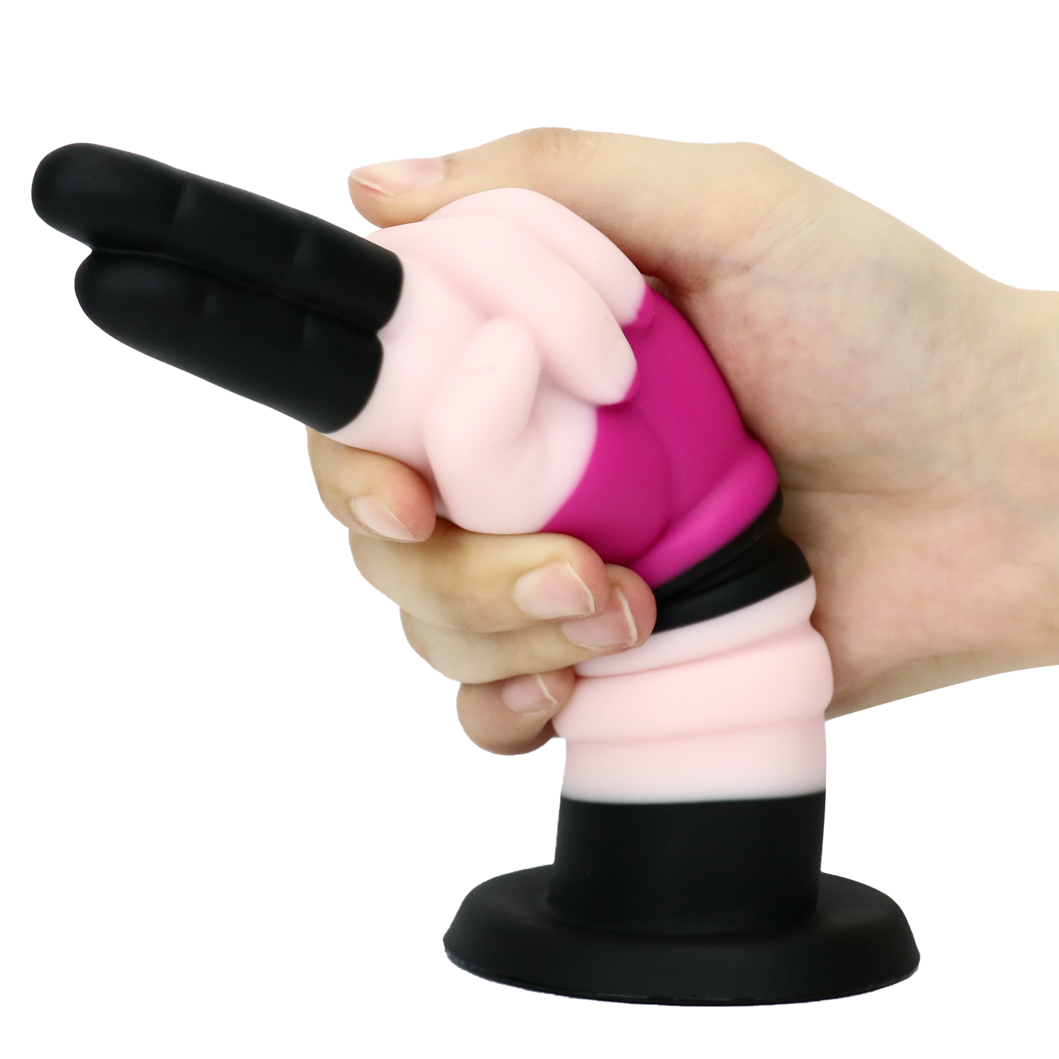 Rainbow Dildo Silicone Dildo with Suction Base, 19 cm Total Length, 17.5 cm Insertable, 5 cm Diameter — KR-B022 - Image 7