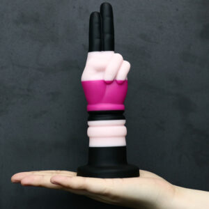 Rainbow Dildo Silicone Dildo with Suction Base, 19 cm Total Length, 17.5 cm Insertable, 5 cm Diameter — KR-B022
