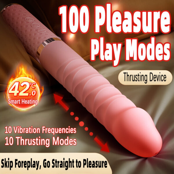 Intelligent Heating Thrusting Vibrator, 10 Vibration & 10 Thrusting Modes, USB Magnetic Charging – Item No. KV-A001 - Image 9