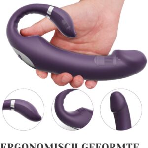 Intelligent Heating Stroking Vibrator, 10 Stroking & 10 Vibration Modes, USB Magnetic Charging – KV-B001