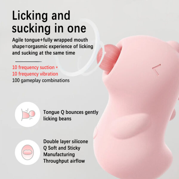 Sucking & Vibration Vibrator, 10 Sucking + 10 Vibration Modes, IPX6 Waterproof, App Control – KV-C001 - Image 6