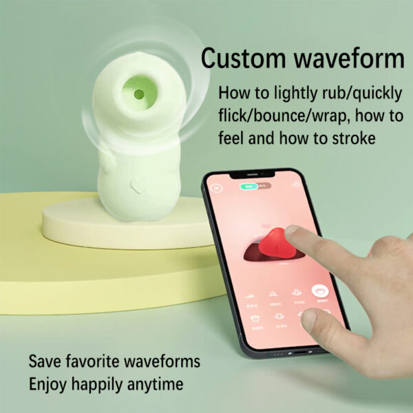 Sucking & Vibration Vibrator, 10 Sucking + 10 Vibration Modes, IPX6 Waterproof, App Control – KV-C001 - Image 7