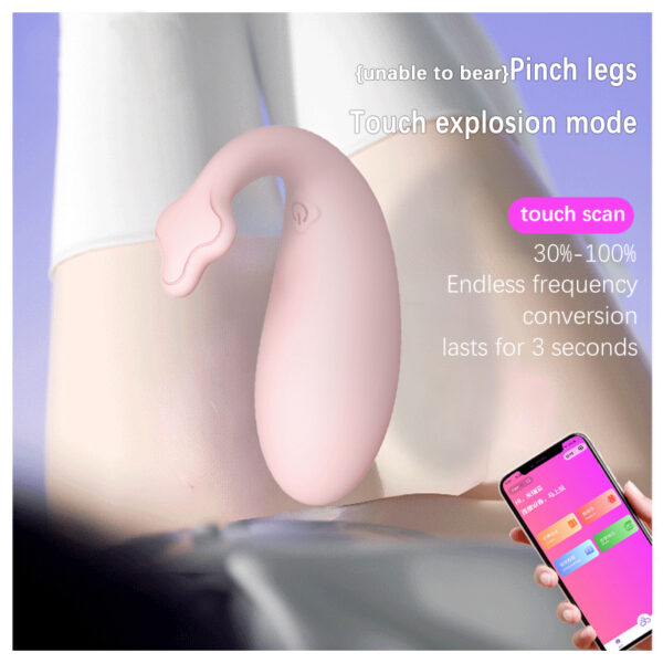 Compact Heating Vibrator, 10 Vibration Modes, Pin?Hole Charging, App Control – KV-C003 - Image 2