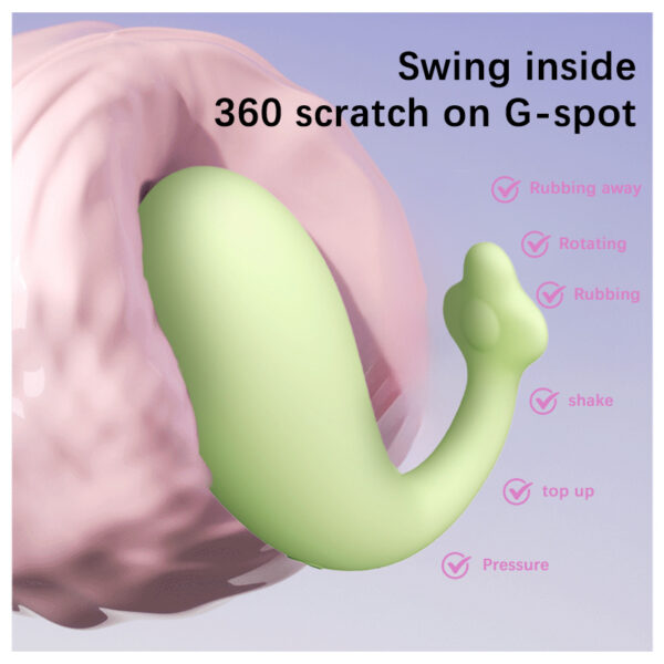Compact Heating Vibrator, 10 Vibration Modes, Pin?Hole Charging, App Control – KV-C003 - Image 5