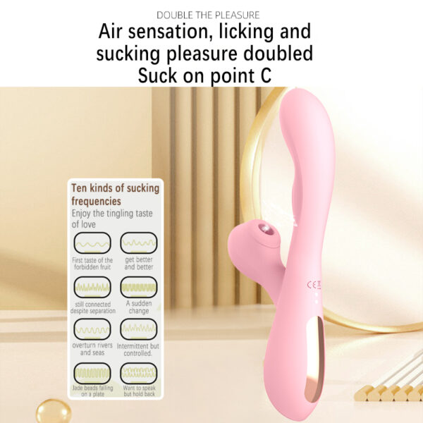 Triple-Mode Vibrator, 10+10+10 Modes, 42°C Heating, USB Magnetic Charging – KV-A003 - Image 3