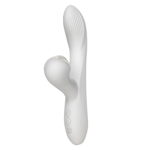 Dual-Mode Vibrator, 10 Vibration + 10 Stroking, 42°C Heating, USB Magnetic Charging – KV-A004 - Image 2