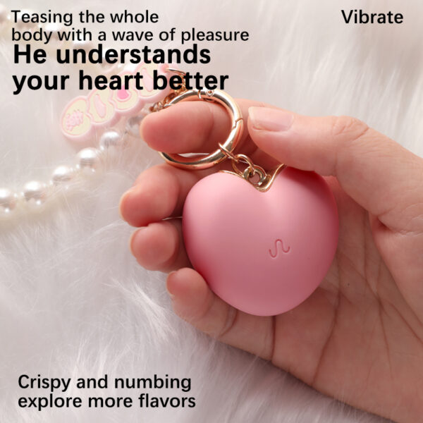 APP-Controlled Wearable Heart Vibrator, 10 Vibration Modes, Food?Grade Silicone, IPX6 Waterproof, Pin?Hole Charging — KV-C011 - Image 6
