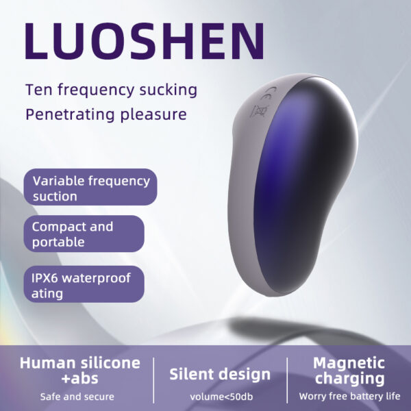 Compact Frequency Conversion Sucking Stimulator, 10 Suction Modes, Food-Grade Silicone, IPX6 Waterproof, Magnetic Charging — KV-B011 - Image 4