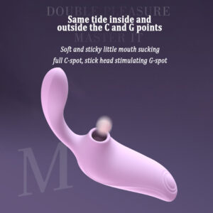 Dual-Action Sucking & Vibration Stimulator, 10 Sucking + 10 Tapping + 10 Vibration Modes, Food?Grade Silicone, IPX7 Waterproof — KV-B003