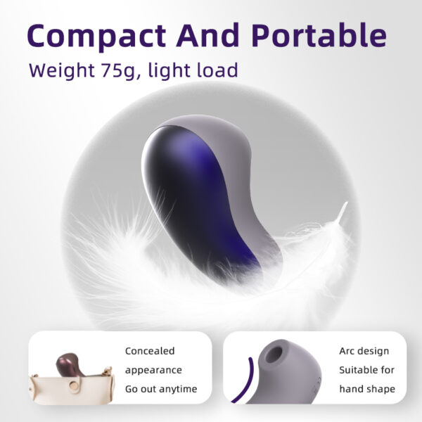 Compact Frequency Conversion Sucking Stimulator, 10 Suction Modes, Food-Grade Silicone, IPX6 Waterproof, Magnetic Charging — KV-B011 - Image 5