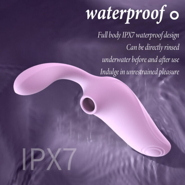 Dual-Action Sucking & Vibration Stimulator, 10 Sucking + 10 Tapping + 10 Vibration Modes, Food?Grade Silicone, IPX7 Waterproof — KV-B003 - Image 5