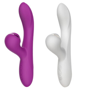 Dual-Mode Vibrator, 10 Vibration + 10 Stroking, 42°C Heating, USB Magnetic Charging – KV-A004