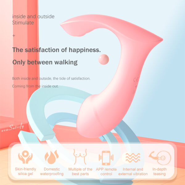 APP-Controlled Wearable Vibrator with 10 Vibration Modes, Food?Grade Silicone, Pin?Hole Charging — KV-C010 - Image 2